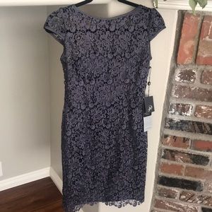 Adrianna Papell NWT blue-violet lace dress